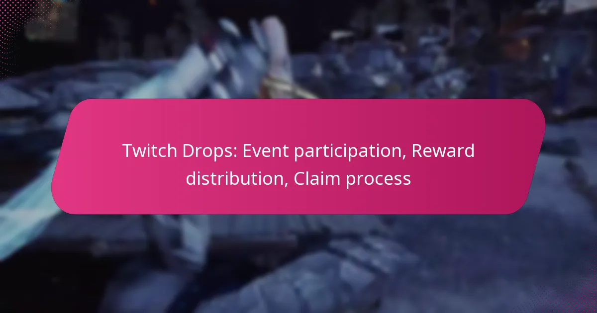Twitch Drops: Event participation, Reward distribution, Claim process